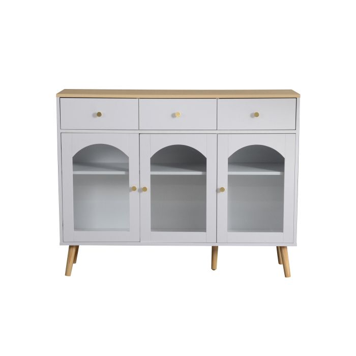 Meuble de salle à manger - MUVOE - Buffet - Blanc - Vintage - 2 portes