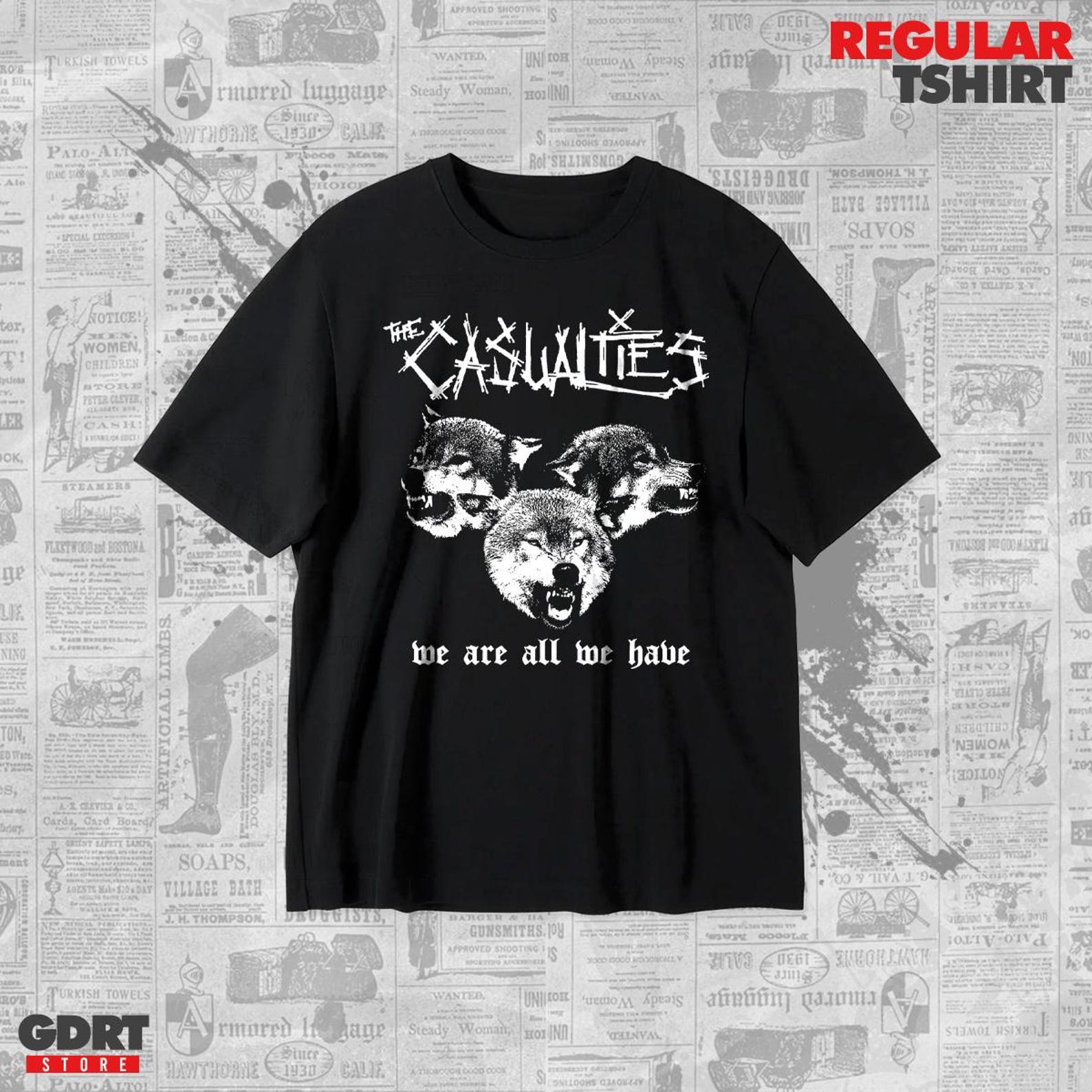 The Casualties T shirt - We Are All We Have - Unisex Heavy Shirt L