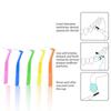 L Shaped Interdental Brushes Set 2 5Pcs Portable Soft Bristle Tooth Gap Cleaner Dental Floss Stick for Home Travel Use
