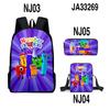 Digital building block backpack, animation primaryschool third and fourth grades light burden reduction, primary and secondary school students storage