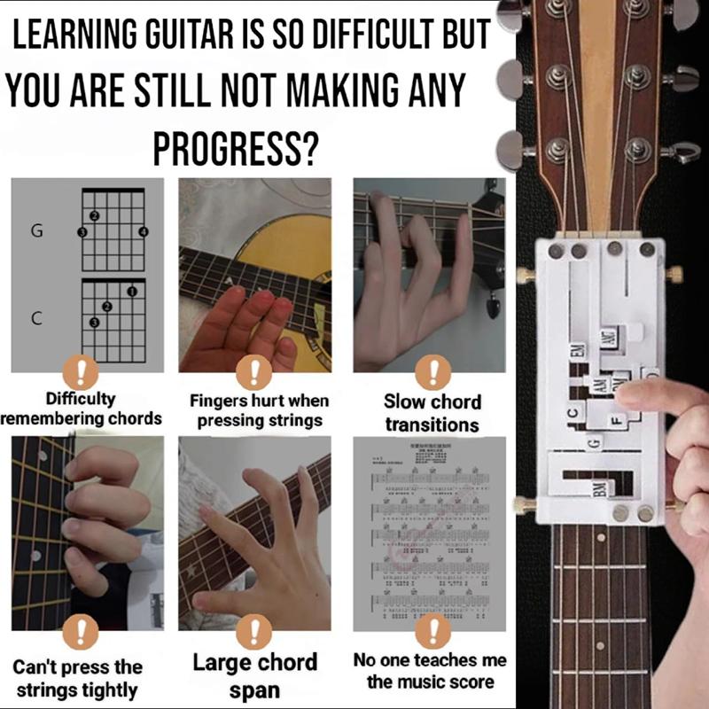 Gitar Akor Basıcısı Gitar Yardımcısı Akor Eğitmeni Akor Öğrenme Sistemi Gitar Aksesuarları Gitar Eğitim Aracı Çocuklar Yetişkinler İçin