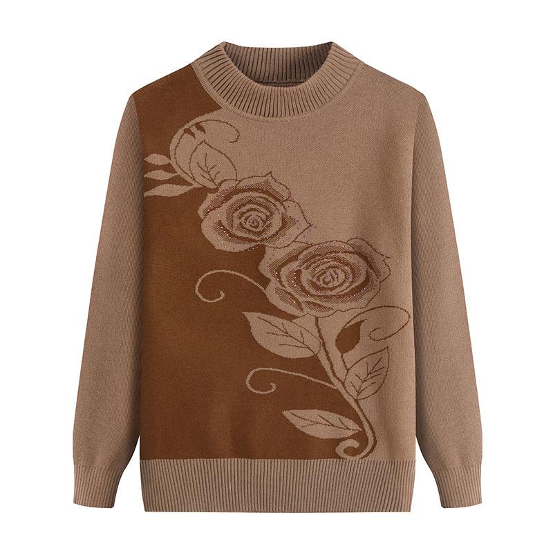 

Пуловер с длинным рукавом «Весна и осень 2021» для женщин среднего и пожилого возраста One Size 42-68kg