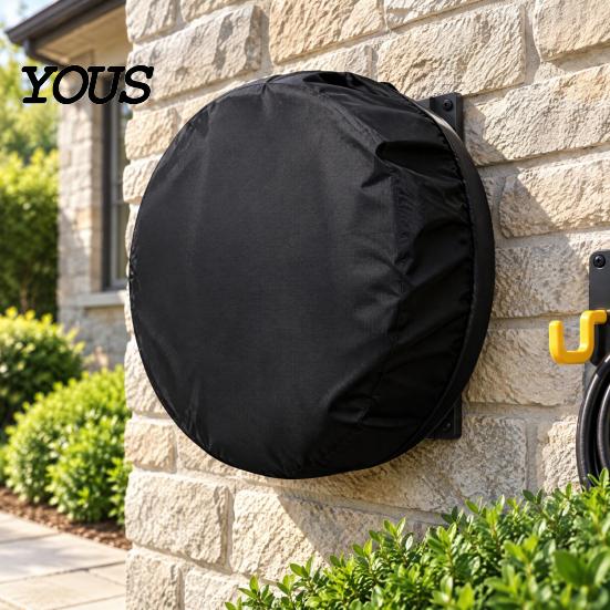 Garden Hose Reel Cover for Wall Mounted Holder, Heavy Duty Waterproof Outdoor Holder Protector Oxford Fabric Cover, Dustproof Sunproof 5/8"x50-100ft