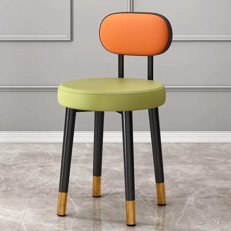 Home Light Luxury Dining Table Chair Lightweight Home Breathable Chair Soft Package Bedroom Dressing Chair Creative Dining Chair