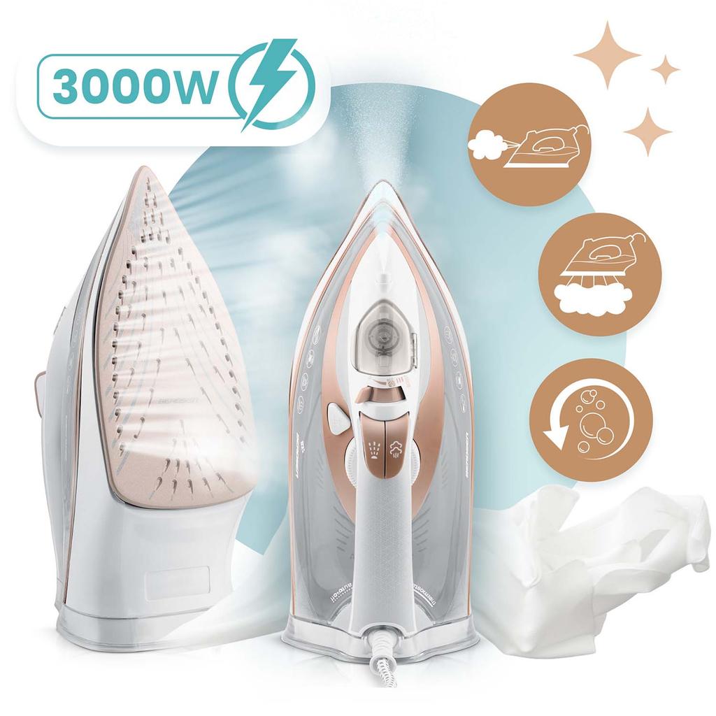 3000W Berdsen Bd-332 Steam Iron, Ceramic Coating, Vertical Operation