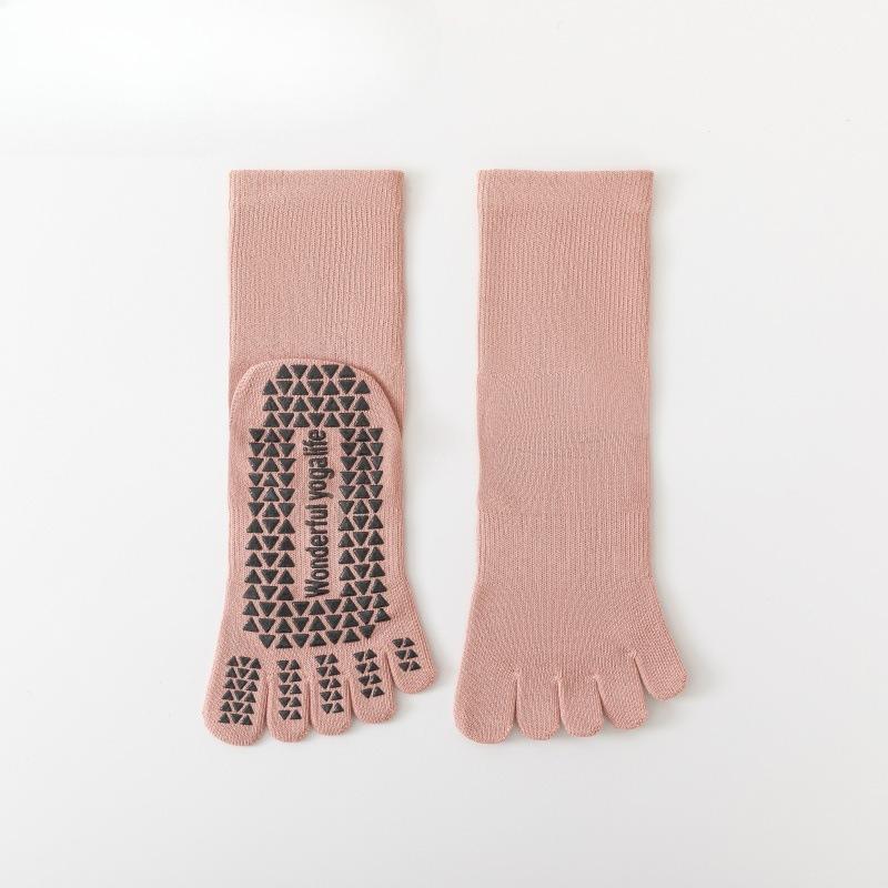 

Yoga Socks with Anti-slip Function, Sports Five-finger Socks, Yoga and Pilates Women s Five-toe Socks, Split-toe Socks 1 pair рожевий