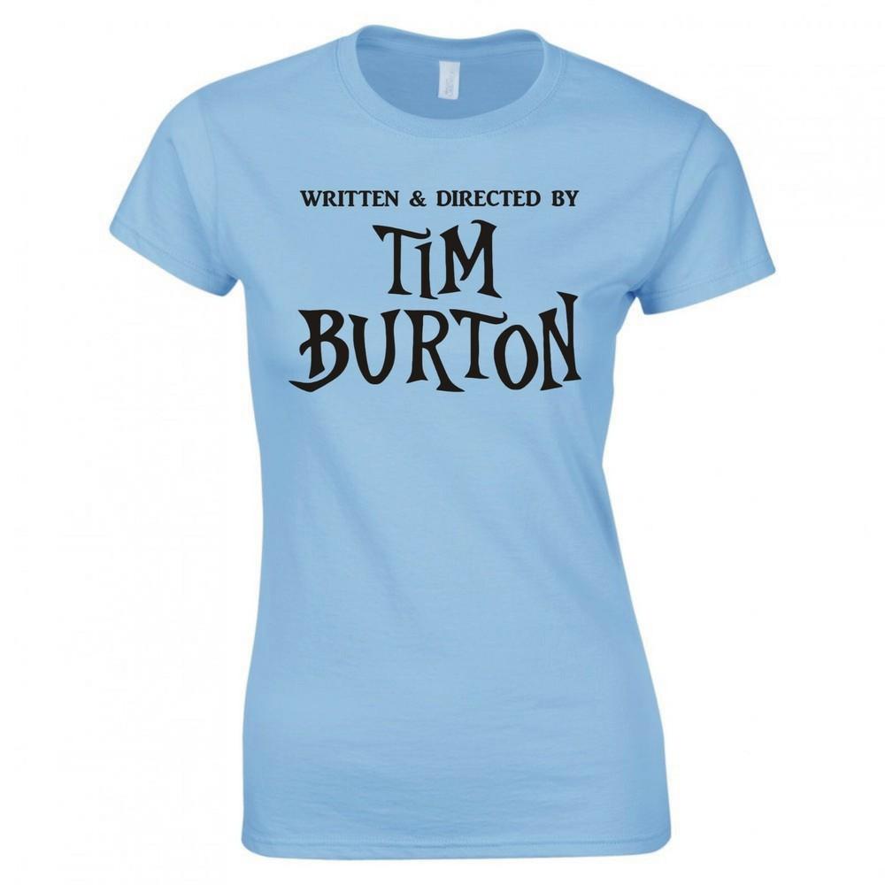 Movie Humour Written And Directed By Tim Burton Skinny Fit Tshirt S