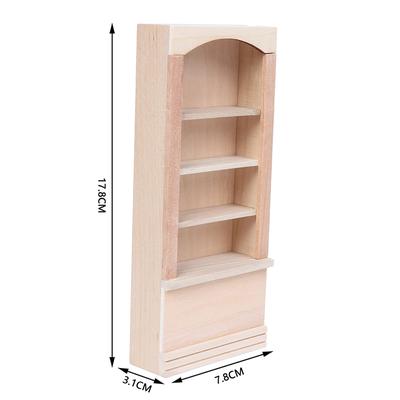 1:12 Dollhouse Miniature Wooden Furniture Room Book Cabinet Bookshelf Cabinet