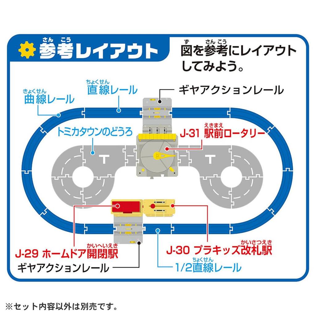 Takara Tomy Plarail Action Town Platform Door Station Train Train Toy for Ages 3 and Up J-29 Opening/closing