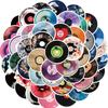 50 Vinyl CD Record Stickers Personalized Decoration Guitar Laptop Suitcase DIY Waterproof Stickers