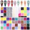 24 Grid Nail Art Acrylic Flat Bottom Resin Nail Art Drill Fluorescent Ab Resin Drill Diy Jewelry Accessories