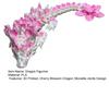 3D Printed Cherry Blossom Dragon Figurine Movable Joints Flower Dragon Statue Stress Relief Fidget Toy Desktop Decoration Ornament