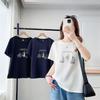 2026 Plus Size Women's Summer Short Sleeve Printed Round Neck T-Shirt