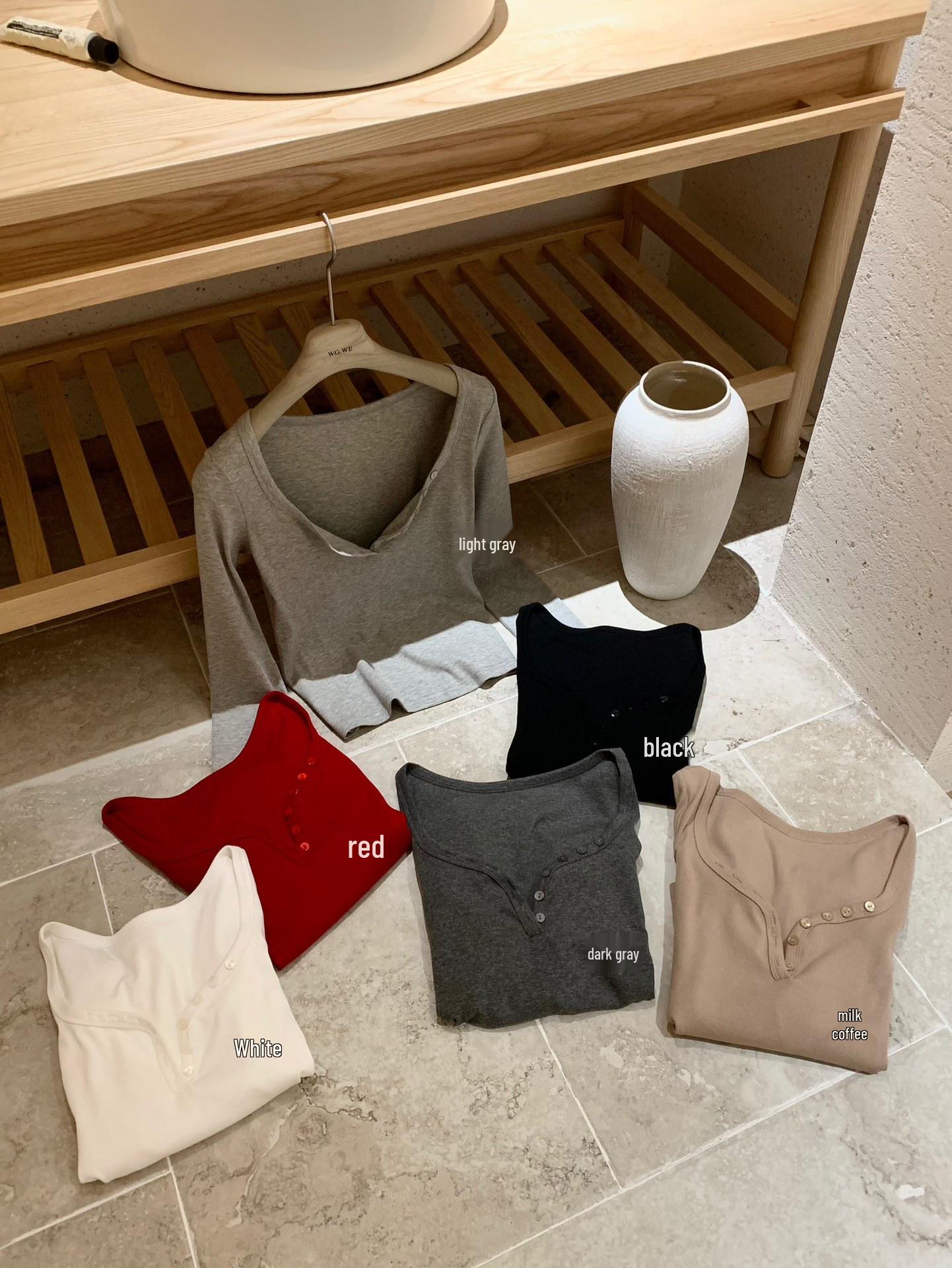 Women s Early Autumn Petite Long Sleeve Button-Up T-shirt - Lazy Style Medium