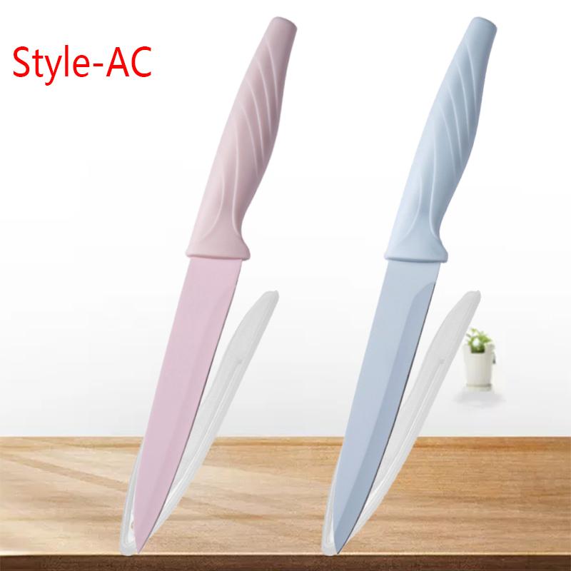 Three-color Fruit Knife Sharp Pocket Kitchen Fruit Knife Stainless Steel Knife with Non-slip Handle Paring Knife Cooking Cutter