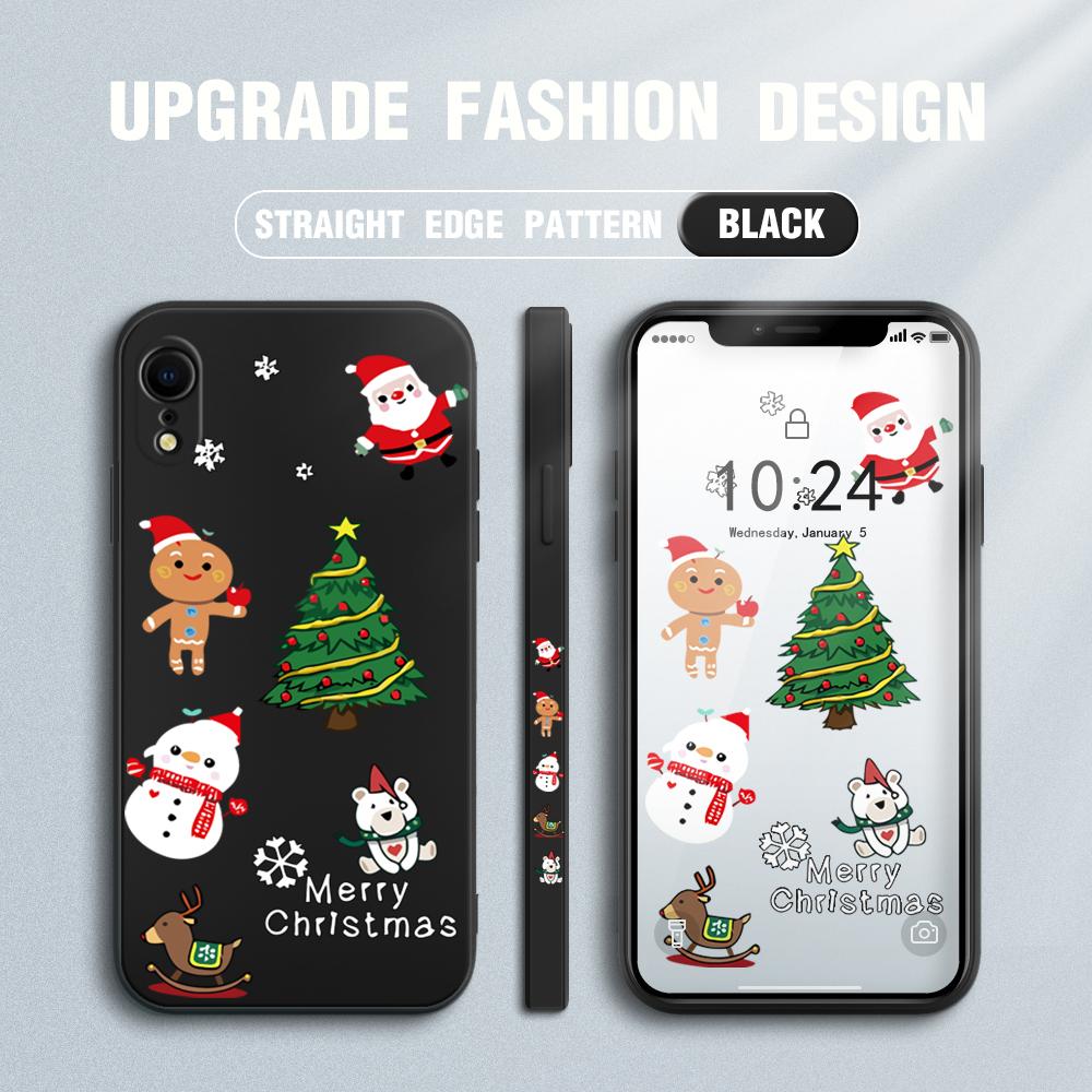 Lovely Christmas Xmas Phone Case for Redmi Xiaomi POCO Note 10 Pro 9 9A 9T 10C 8 7 11 Lite 5G X3 M3 Square Edge Soft Full Camera Protect Cover Cases