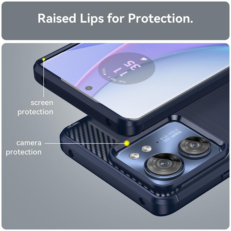 Luxury Carbon Fiber Shockproof Phone Case For Motorola Moto Edge 2023 Edge 5G 2024 Edge Plus Edge 20 Lite TPU Bumper Cases Cover