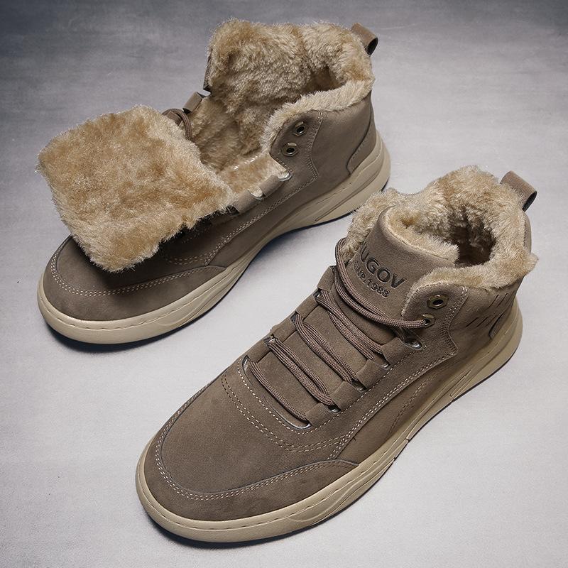 Autumn and Winter Add Cashmere Warm Cotton Shoes Leisure Sports Men's Shoes Non-slip Snow Boots
