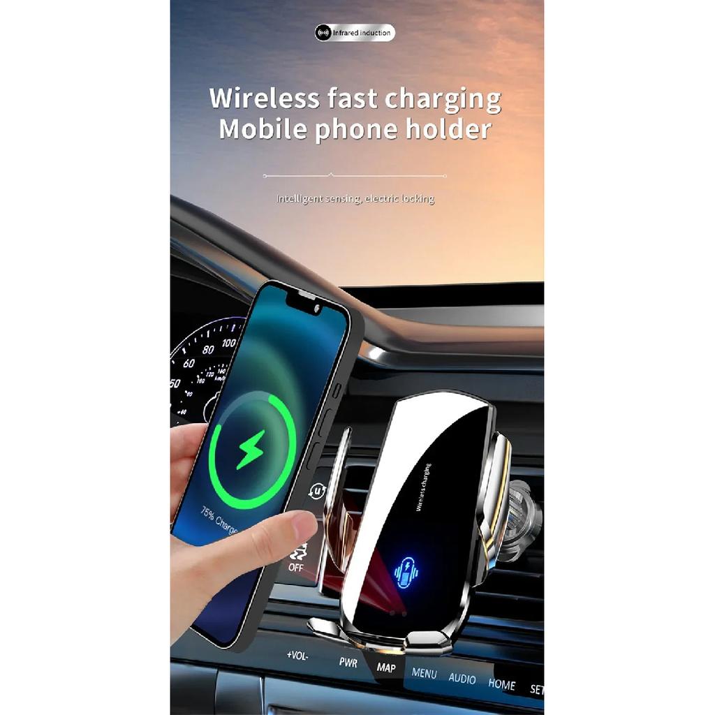 Car Wireless Charger Automatic Car Phone Holder Infrared Induction for iPhone 14 13 12 Xiaomi Samsung 15W Fast Charging Station