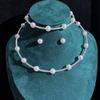 Artificial Pearl Jewelry Set With Cz Diamonds For Elegant Women Spring Collection