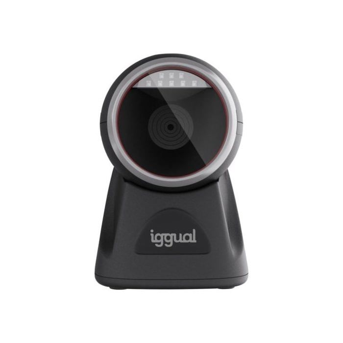 Lector Códigos De Barras Fijo Iggual L2DUSB-S-AX 1D 2D CMOS USB IP52 Negro ABS PC PMMA TPU