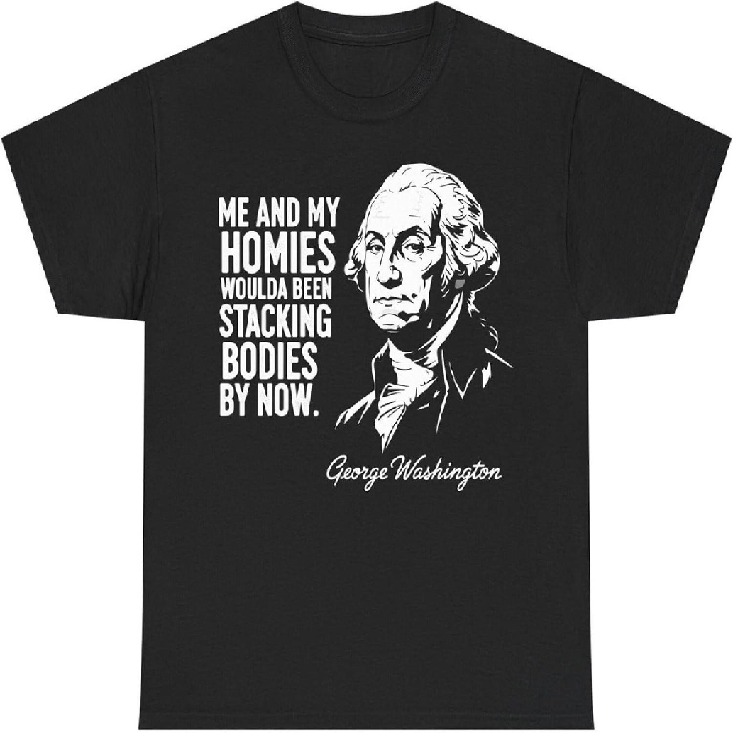 Смешная футболка с мемом  Складывая тела  Джорджа Вашингтона _ Историческая юмористическая футболка S
