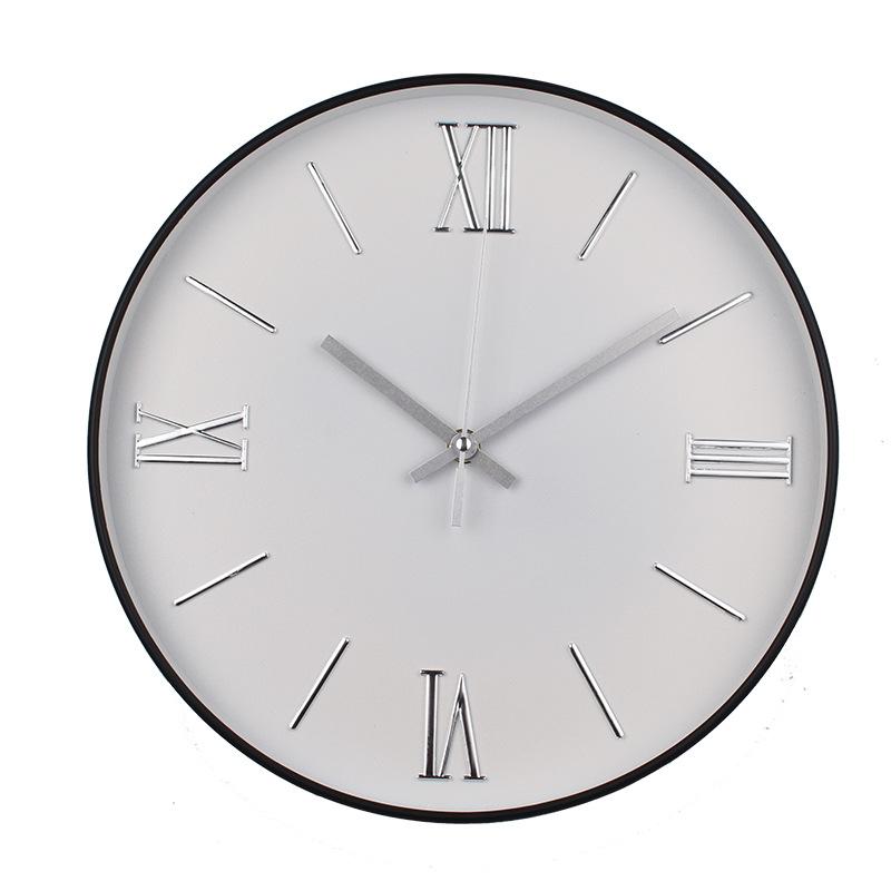 Modern Travel Time, Accurate Fonts, Clear and Simple Ancient Roman Numerals, Fashionable 12-inch Versatile Silent Quartz Clock