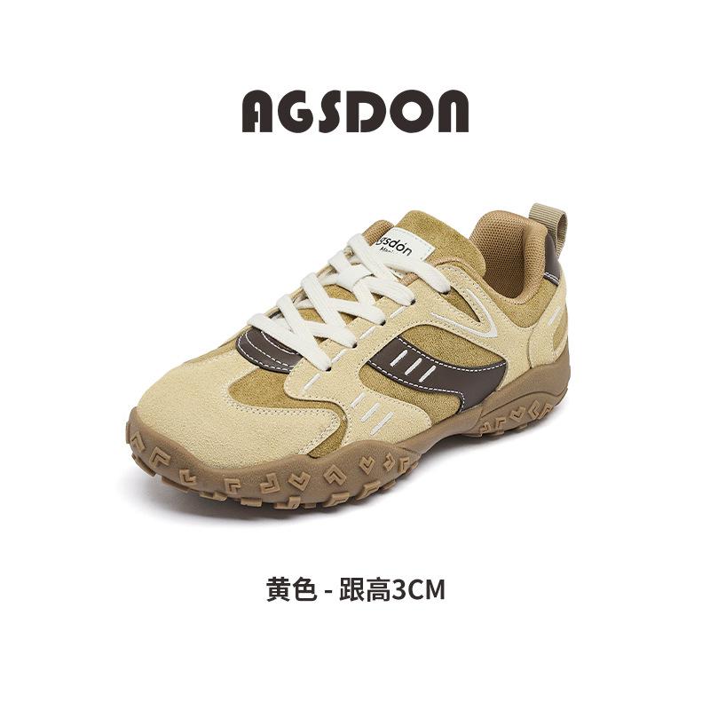 Augustine Retro German Training Shoes Women's 2025 New Spring and Autumn Platform Waffle Gump Shoes Casual Sports Shoes Trend