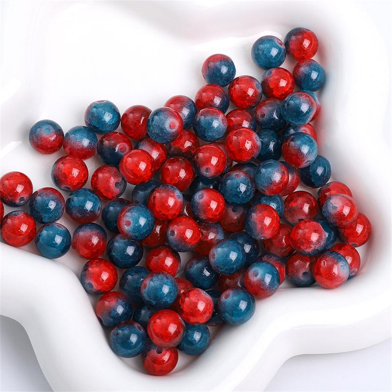 10mm Round Glass Beads: Hand-Woven Bracelet & Necklace DIY Material, Handmade Accessories