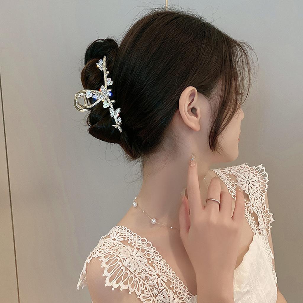 Women Hair Claw Clip with Butterfly New Chinese Style Stable Grip Claw Clip for Hair DIY Accessory Hair Styling