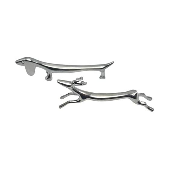 Watsu Life Chopstick Rests - Stainless Steel, Cute Animal Designs (Deer, Dog), Lightweight, Compact, Easy to Clean, Rust-Resistant, Nordic Style