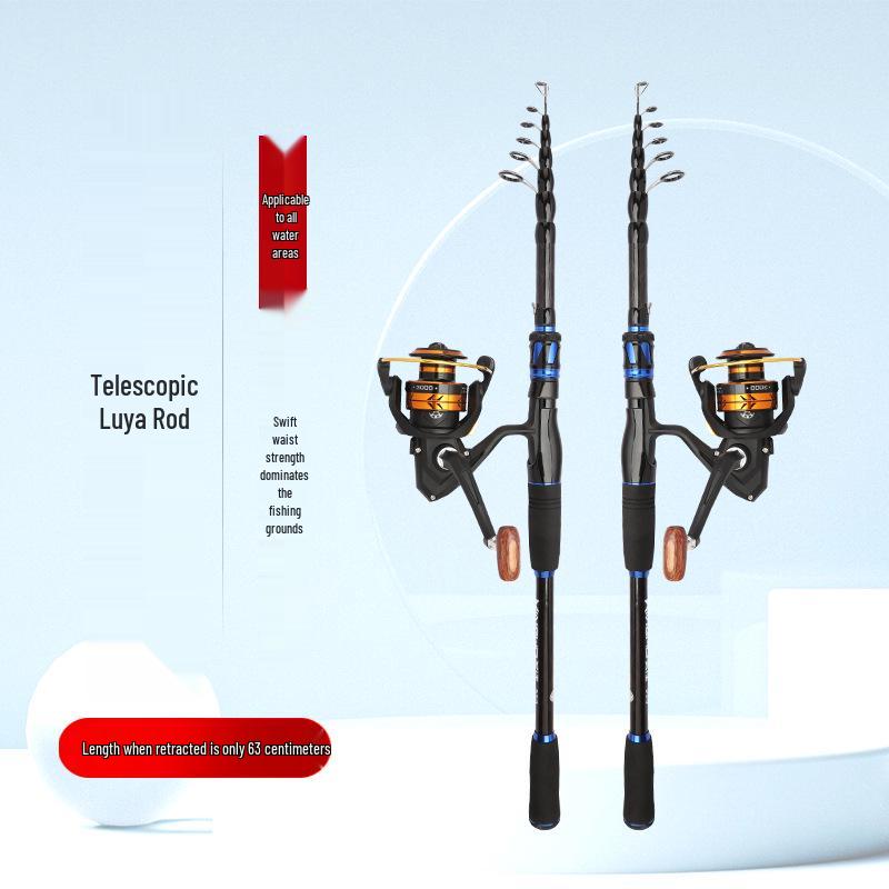 Ultra-light Telescopic Rod with Large Guide Ring & Sliding Float for Long Cast Lures