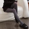 Grey See-through Cable Knit Leggings for Women - Spring & Autumn Thin Style Pantyhose That Stay Up