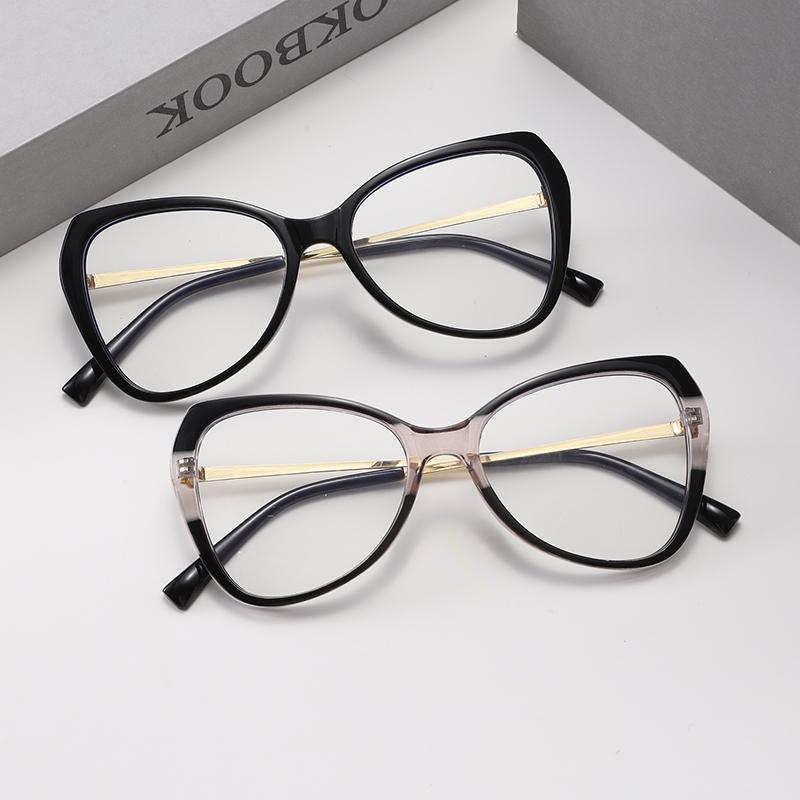 Anti-blue Light Glasses Metal Cat Eye Eyewear Women Men Artistic Sense Eyeglasses Blue Light Blocking Man Lady Computer Eyeglas