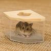 Transparent Hamster Bathtub Star Moon Shape Anti-leak Golden Bear Bath Toilet with Cover Hamster Sand Bath Box