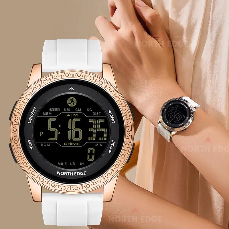 Lory Waterproof Shockproof Smart Pedometer Watch with Alarm and Straight Strap for Men and Women