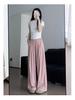2025 Women's High-Waist Ice Silk Polka Dot Wide-Leg Pants by Yamamoto