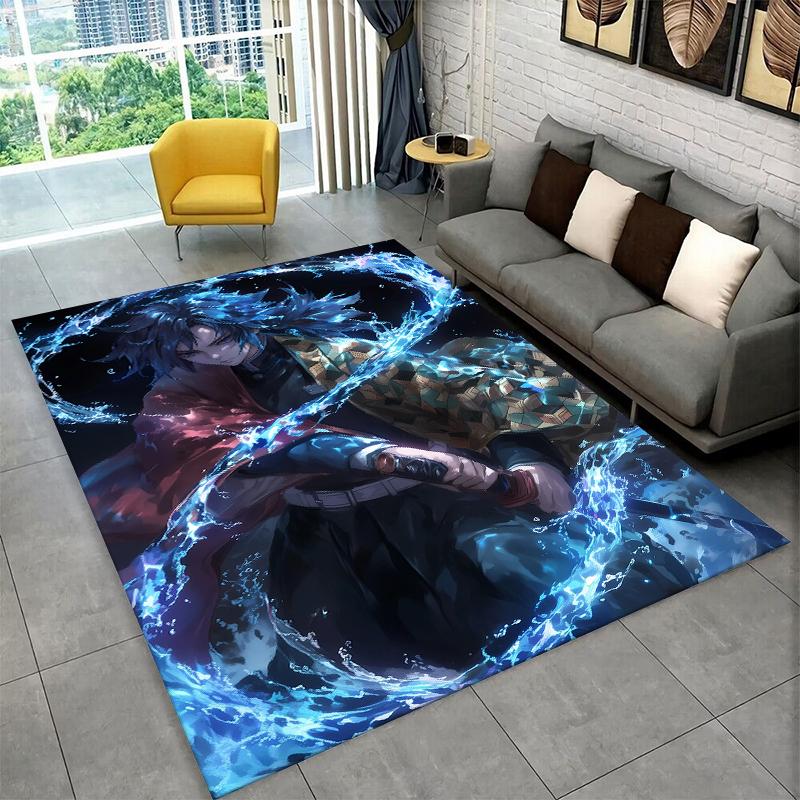 Cartoon Demon Slayer Anime Kamado Nezuko Tanjirou Carpet Rug for Playroom Bedroom Living Room Sofa Home,kid Non-slip Floor Mat