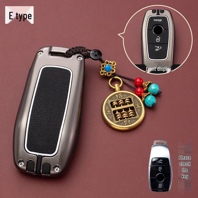 2026 Mercedes-Benz E300L Key Cover with Metal Buckle for C260L/GLC300L/C200/E350EL