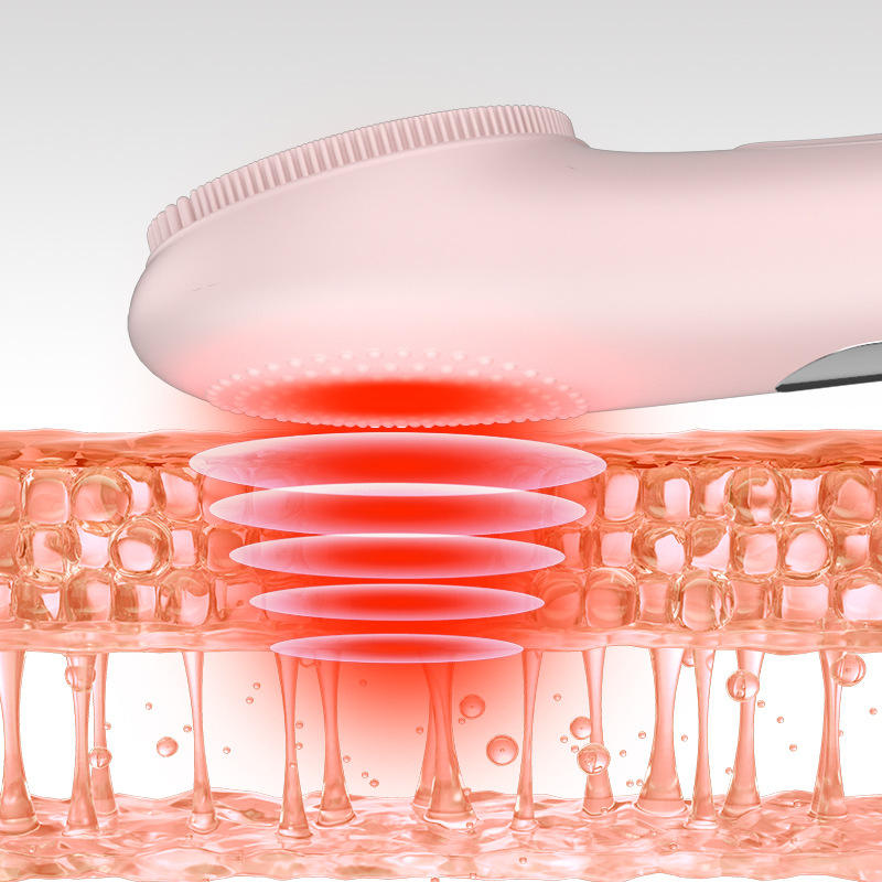 SHOmfrs Mini Electric Facial Cleansing Brush-Silicone Sonic Face Cleaner Deep Pore Cleaning Skin Massager for Household Car Use