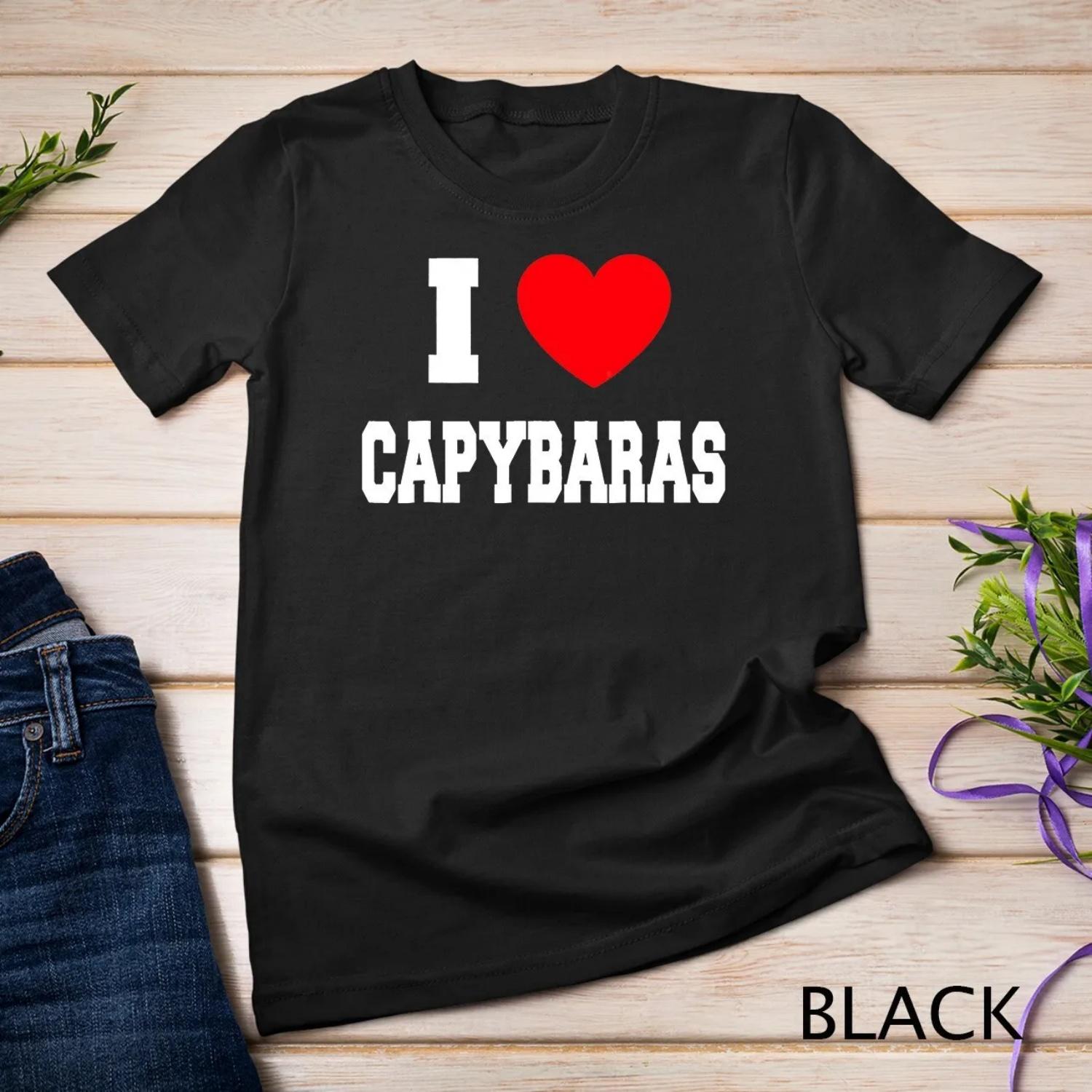 

I Love capybaras T Shirt S чёрный