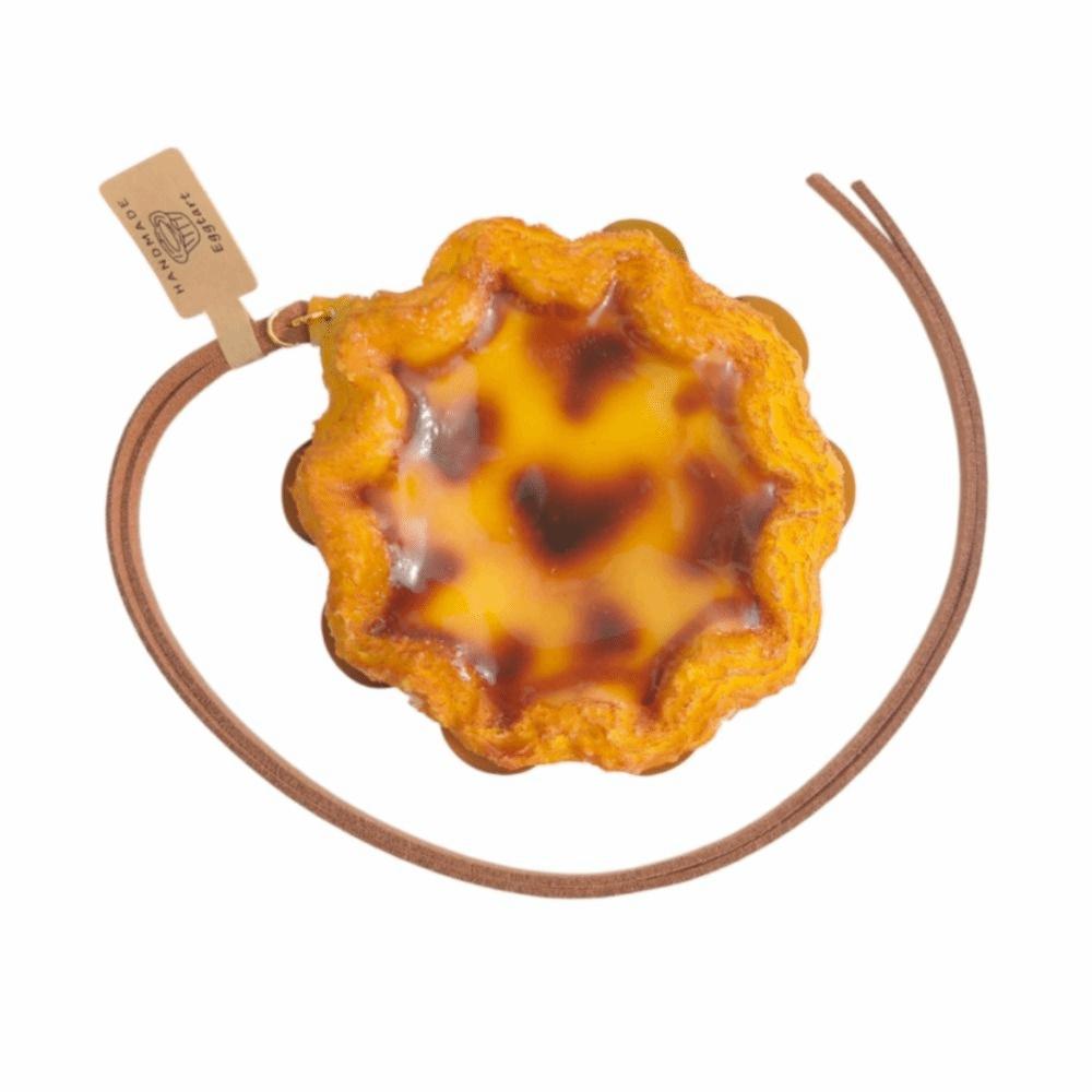 Miniature Dessert Egg Tart Keychain Sunflower Egg Tart Pendant Egg Tart Model Keyring  Home Decor Style10