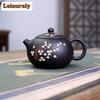 420ml Kreative Yixing Lila Ton Teekannen Handgefertigt Pflaumenblüte Xishi Kanne Roherz Schwarzer Schlamm Kessel Chinesisches Zisha Tee-Set Handwerk