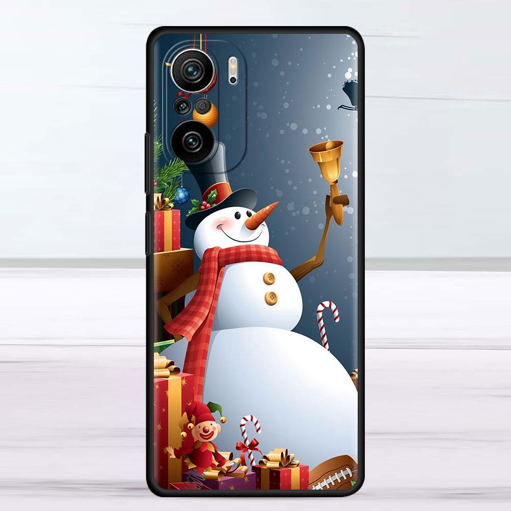 Cartoon Schneemann Weihnachten Fall Für Xiaomi Redmi Hinweis 11 10 9S 9 K40 Pro 7 8 9A 9C 8T 9T 10C 10Pro Silikon Telefon Shell