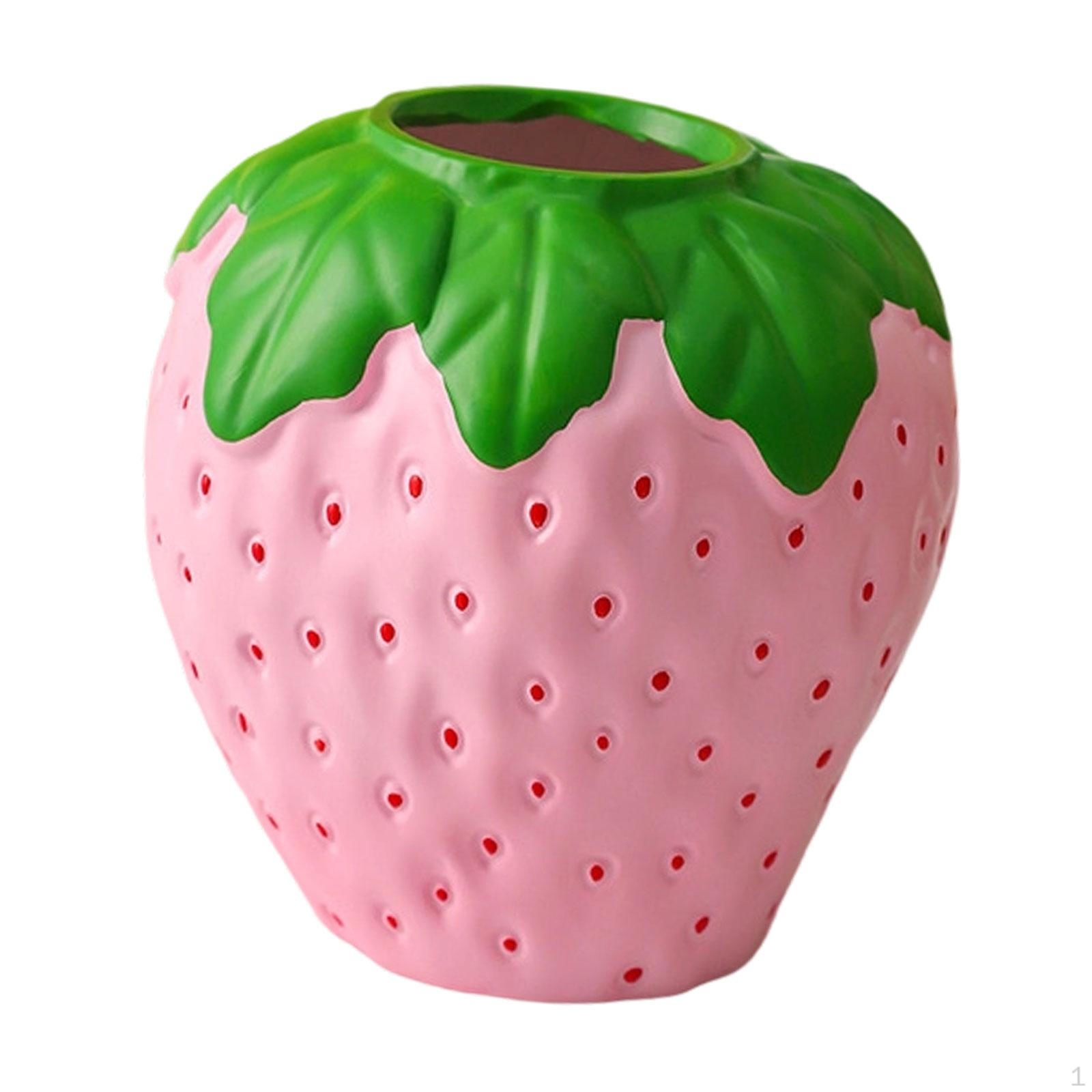 

Клубничная декоративная емкость с зелеными листьями, конфетница для свадебного центрального элемента розовый