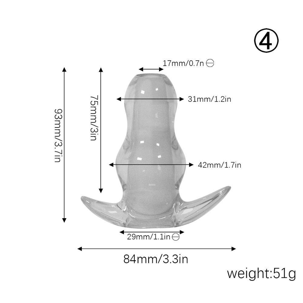 Sex Products 5 Sizes Hollow Anal Plug Butt Plug Anal Dilator Enema Soft Speculum Prostata Massager Sex Toys for Woman