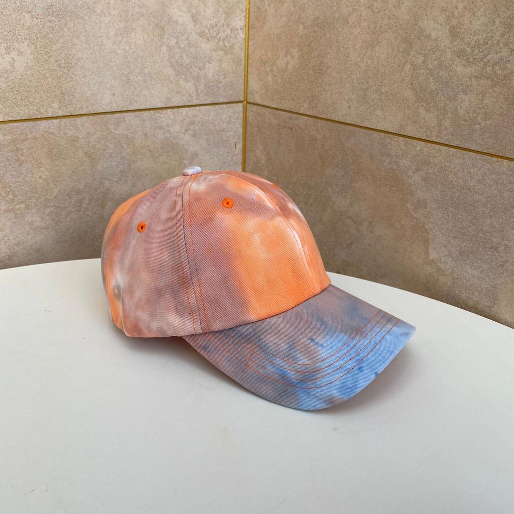 New Fashion Colorful Tie-Dye Baseball Cap Spring Men'S And Women'S Trend Lovers Hat Outdoor Sports Adjustable Sun Graffiti Bones