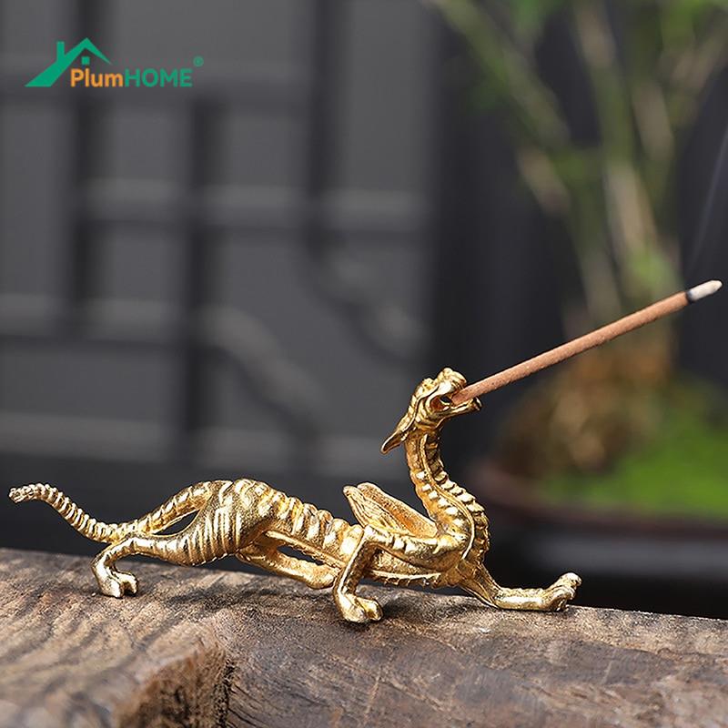 Line Incense Burner Stick Holder Fragrance Stand Meditation Dragon Shape Coil Base Mini Metal Support Rods Home Decor