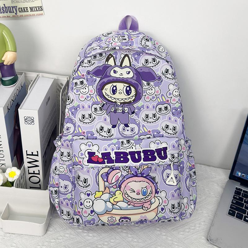 Labubu Children's School Bag New Cartoon Cute Backpack Printed Primary School Students Lightweight Backpack