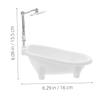 Abaodam Dollhouse Mini Bathtub, 6.30x6.10x3.74 Inches, Plastic Miniature Bathtub, Toy Bathroom Furniture, Delicate Decorative Accessory, Mini House